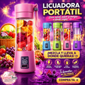 Mini Licuadora Portátil Recargable 380ml – Batidos en 40 Segundos